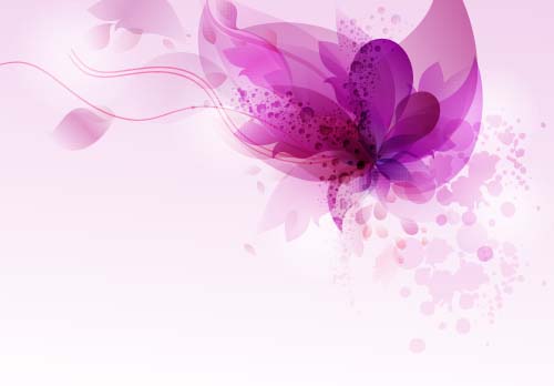 Purple floral dream background vector 01 purple floral dream background   