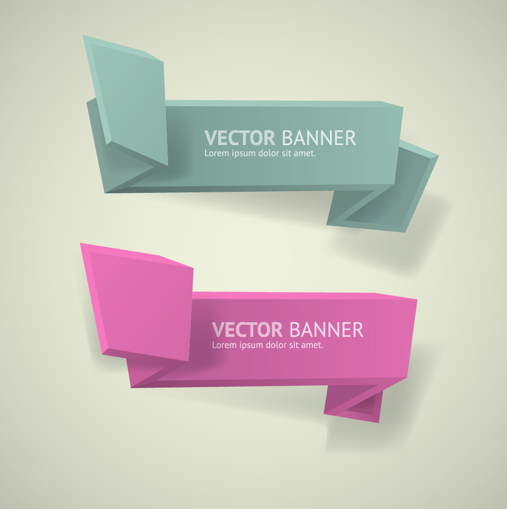 Origami business banners design 08 origami business banners   