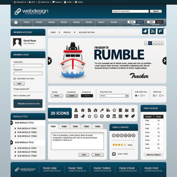 Exquisite Web design EPS template vector 02 web template site exquisite eps design   