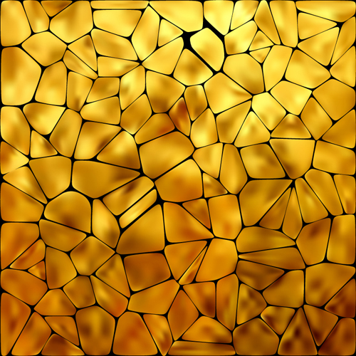 Shiny Yellow Mosaics background vector yellow shiny mosaics mosaic background vector background   