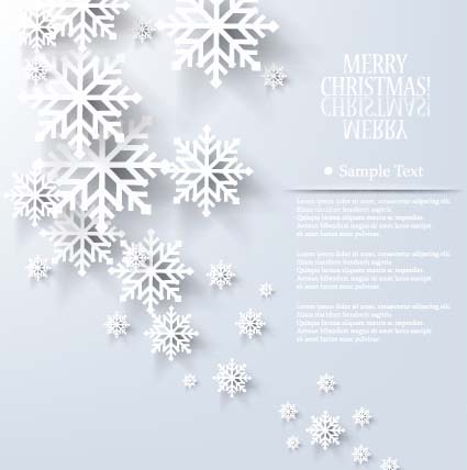 Christmas elegant snowflake background vector 02   