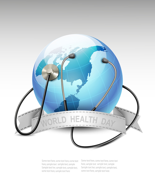 World health day design elements vector World health element design elements day   