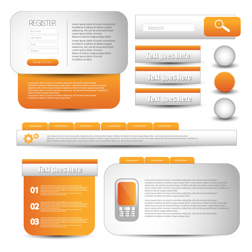 Business website template kit vector 09 website template business   