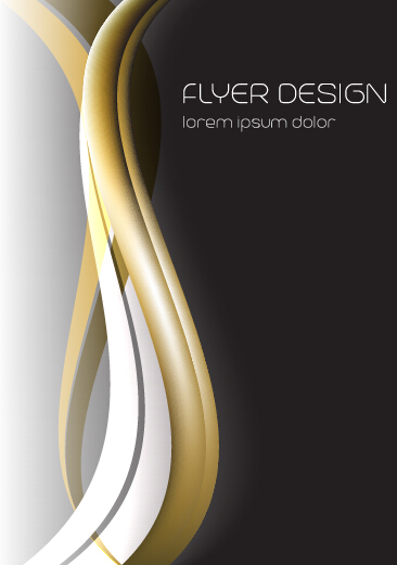 Dynamic lines flyer cover vector set 07 lines flyer dynamic lines dynamic cover background   