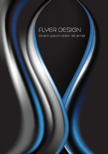 Dynamic lines flyer cover vector set 08 template dynamic lines dynamic cover   