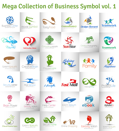 Business logos creative design vector set 01 logos logo creative business   