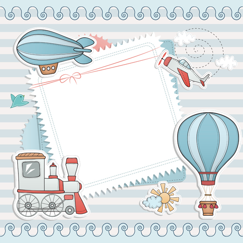 Blank paper with baby card vector 01 paper card vector blank baby   