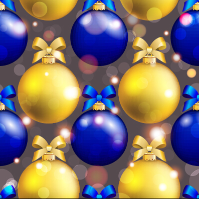 Shiny christmas balls ornament seamless pattern vector 01 shiny seamless pattern ornament Christmas ball christmas   