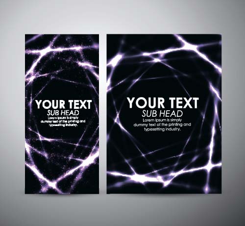 Shiny light with brochure cover template vecor 07   