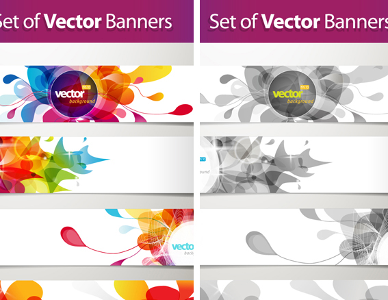 Abstract floral vector banner floral banner abstract   