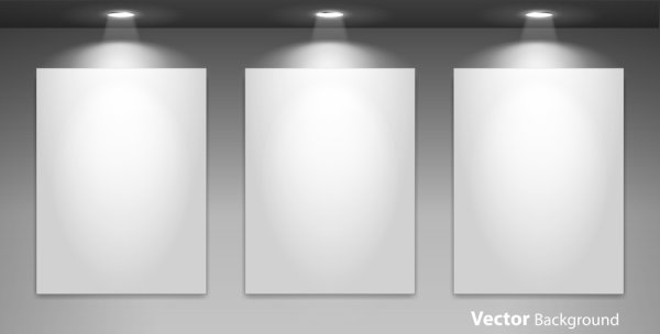 Spotlight Display wall background vector 02 spotlight display wall   