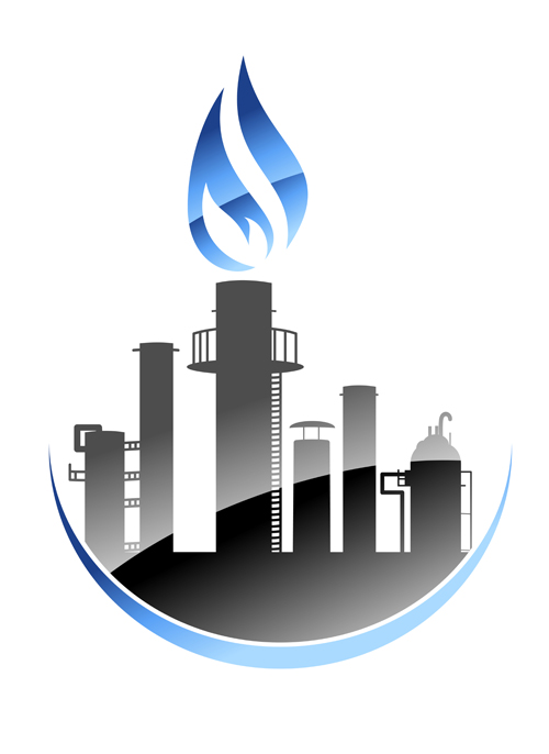 Oil refinery industry logo vector 04 refinery oil industry   