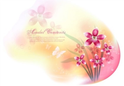 Dream orchid background with flower vector orchid dream background   