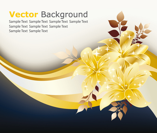 Elements of floral backgrounds vector illustration 07 vector illustration illustration floral background floral elements element   