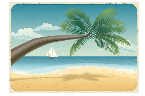 Tropical beach travel background art tropical Tropic travel beach background   