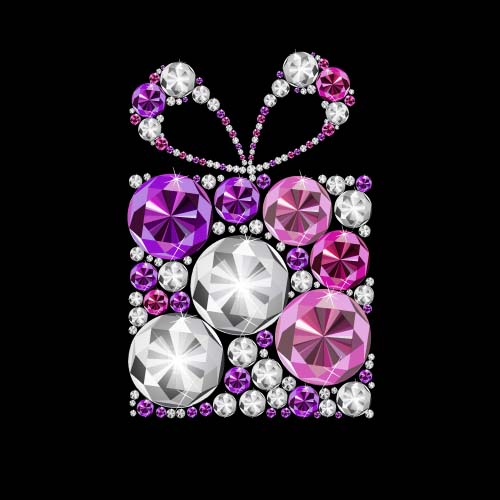 Diamond colored gift box vector gift box diamond   