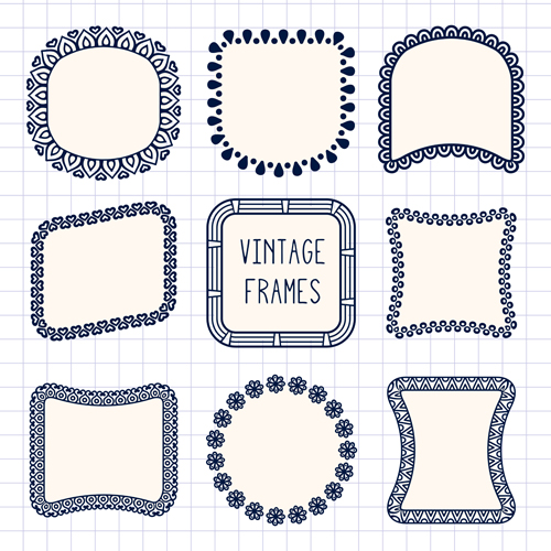 Vintage floral frames vectors 02 frames floral   