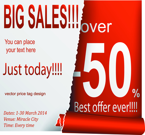Red style sale discounts background vector 04 sale Red style discount background   