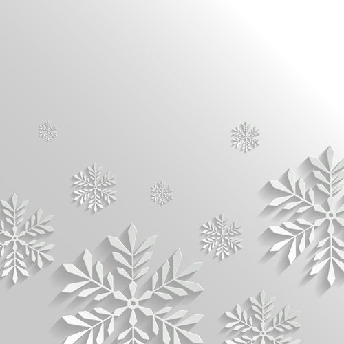 Paper Floral White Christmas Backgrounds Vector 04 white paper floral christmas backgrounds background   