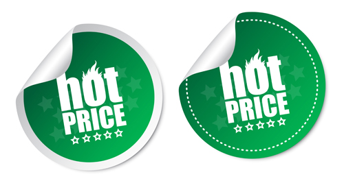 Vector hot price stickers design material 02 stickers material design   