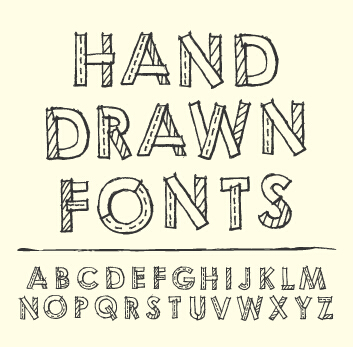 Hand drawn fonts creative vector 04 hand drawn fonts creative   