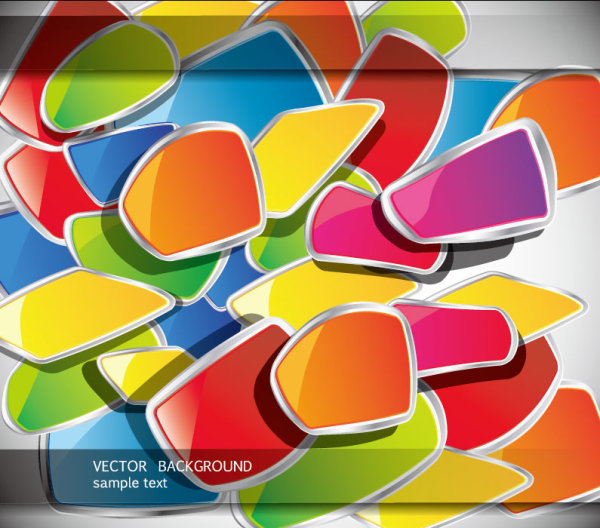 Colorful Template creative vector background 02 template creative colorful   