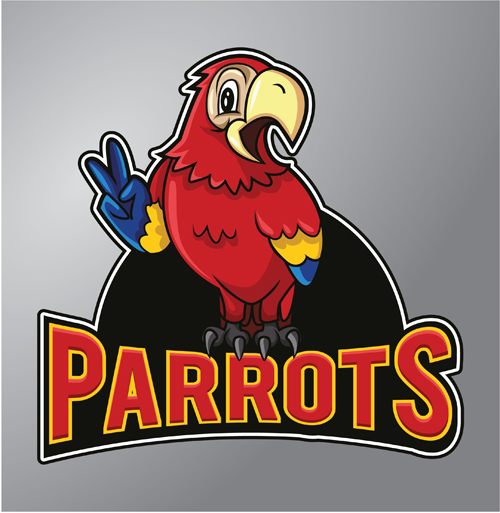 Parrots logo vector material parrots logo   