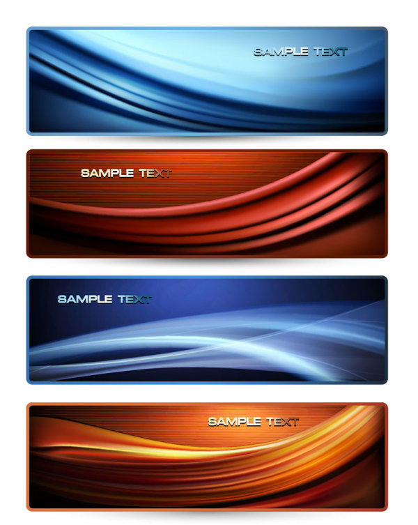 Dynamic Waves banner design elements vector 02 waves wave elements element dynamic banner   