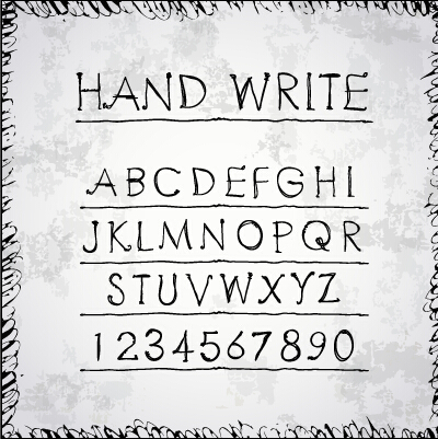 Hand drawn fonts creative vector 01 hand drawn fonts creative   