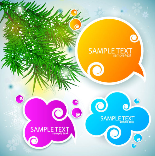 Creative Speech Circle and cloud vector set 01 speech creative cloud circle   