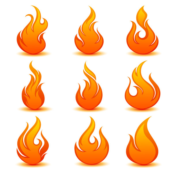 Elements of Vivid flame vector Icon 04 vivid flame elements element   