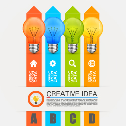 Bulbs infographic idea template vector 04 template infographic Idea bulb   