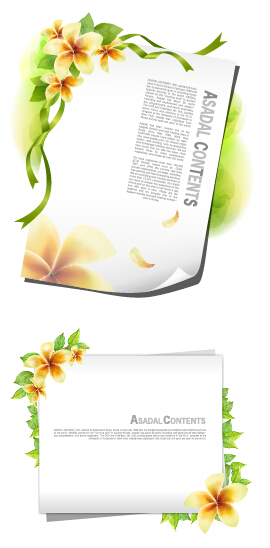 Flower with white paper vector card white paper paper flower card   