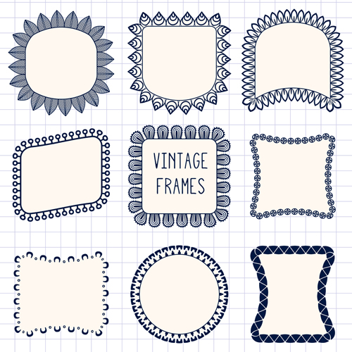 Vintage floral frames vectors 04 frames floral   