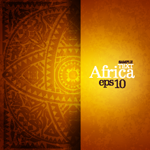African style elements background vector set 03 elements element background vector background african   