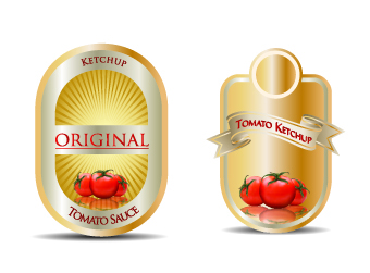 Ketchup label stickers creative vector 05 stickers sticker labels label ketchup creative   