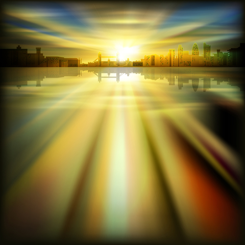 Sunset Landscapes background vector 01 landscape background vector background   