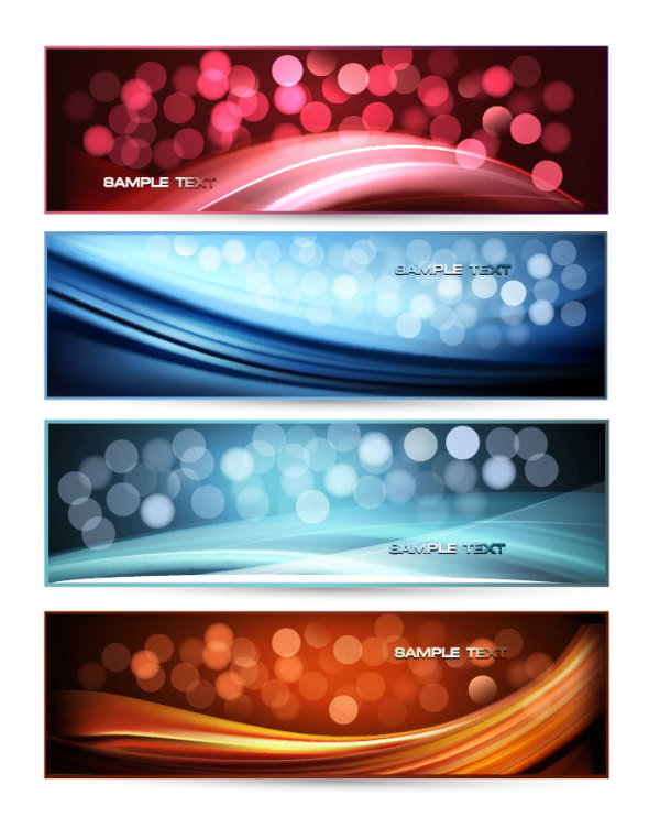 Dynamic Waves banner design elements vector 04 waves elements element dynamic banner   