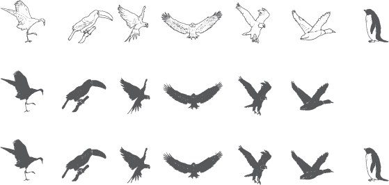 Hand drawn birds sketch vectors sketch hand drawn design birds   