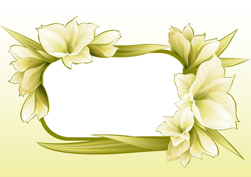 Vector of Spring Fresh Flower Frame set 09 spring frame flower   