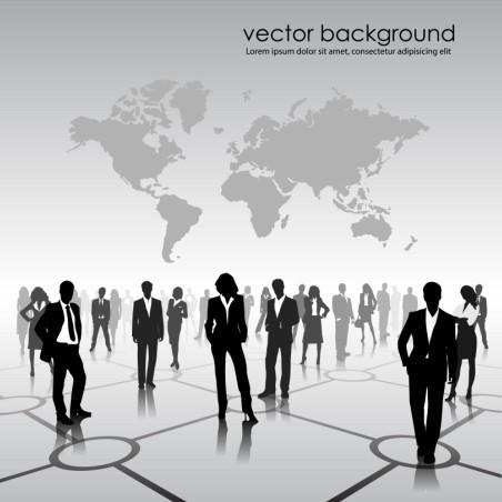 Different Business people vector background set 04 people different business   