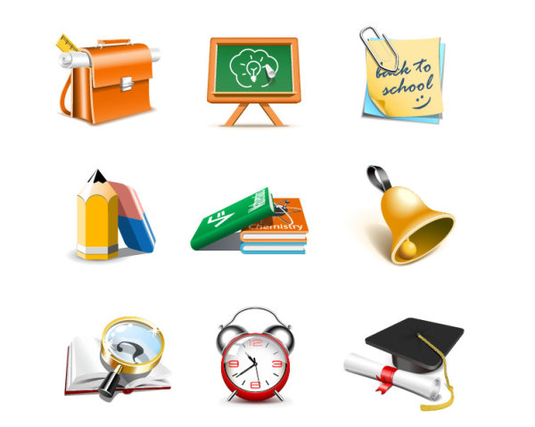 Elements of School design icon vector 03 school elements element   