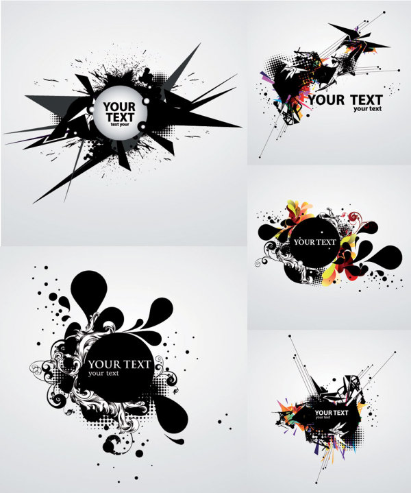 Ink modern background trend ink graffiti dynamic card background abstract   