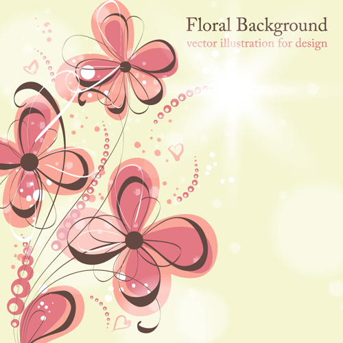 Elements of floral backgrounds vector illustration 04 vector illustration illustration floral background floral elements element   