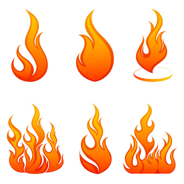 Elements of Vivid flame vector Icon 02 vivid flame elements element   