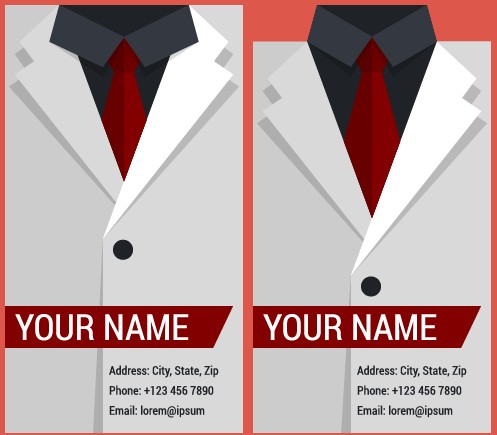 Creative suit with business cards vector set 10 suit creative business cards business card business   