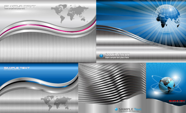 Science and technology style background vector Graphic silver science and technology map world earth dynamic lines background   