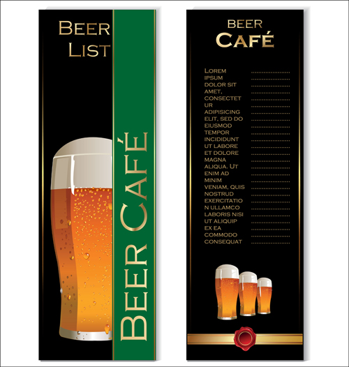 Beer menu list design vector graphics vector graphics vector graphic menu beer   