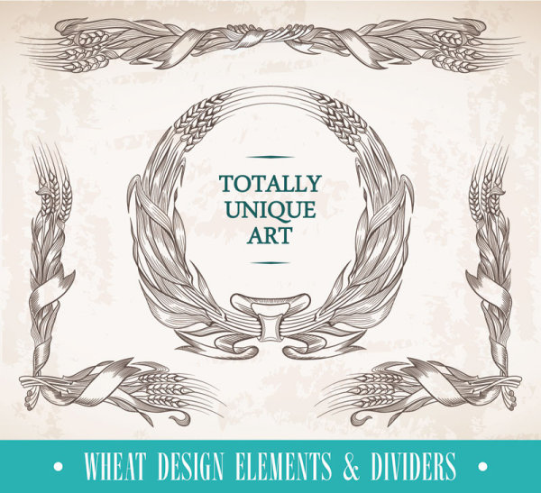 Hand drawn Retro Decorative border art vector 05 Retro font hand-draw hand drawn decorative border   