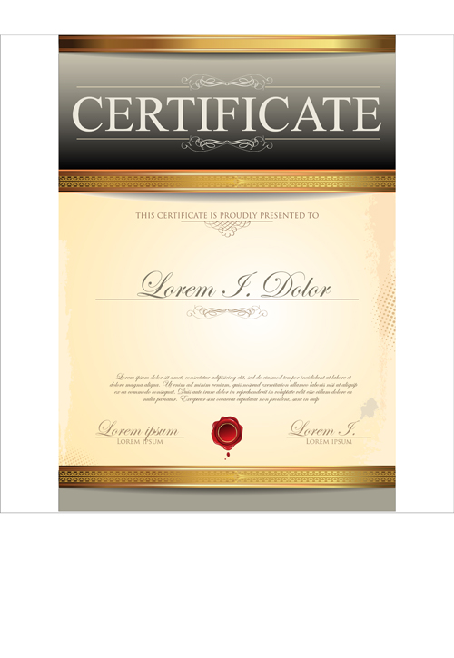 Modern certificate creative template vector 01 template vector modern certificate   